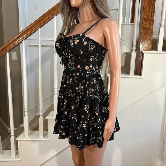 Black floral summer dress - Picture 6 of 10